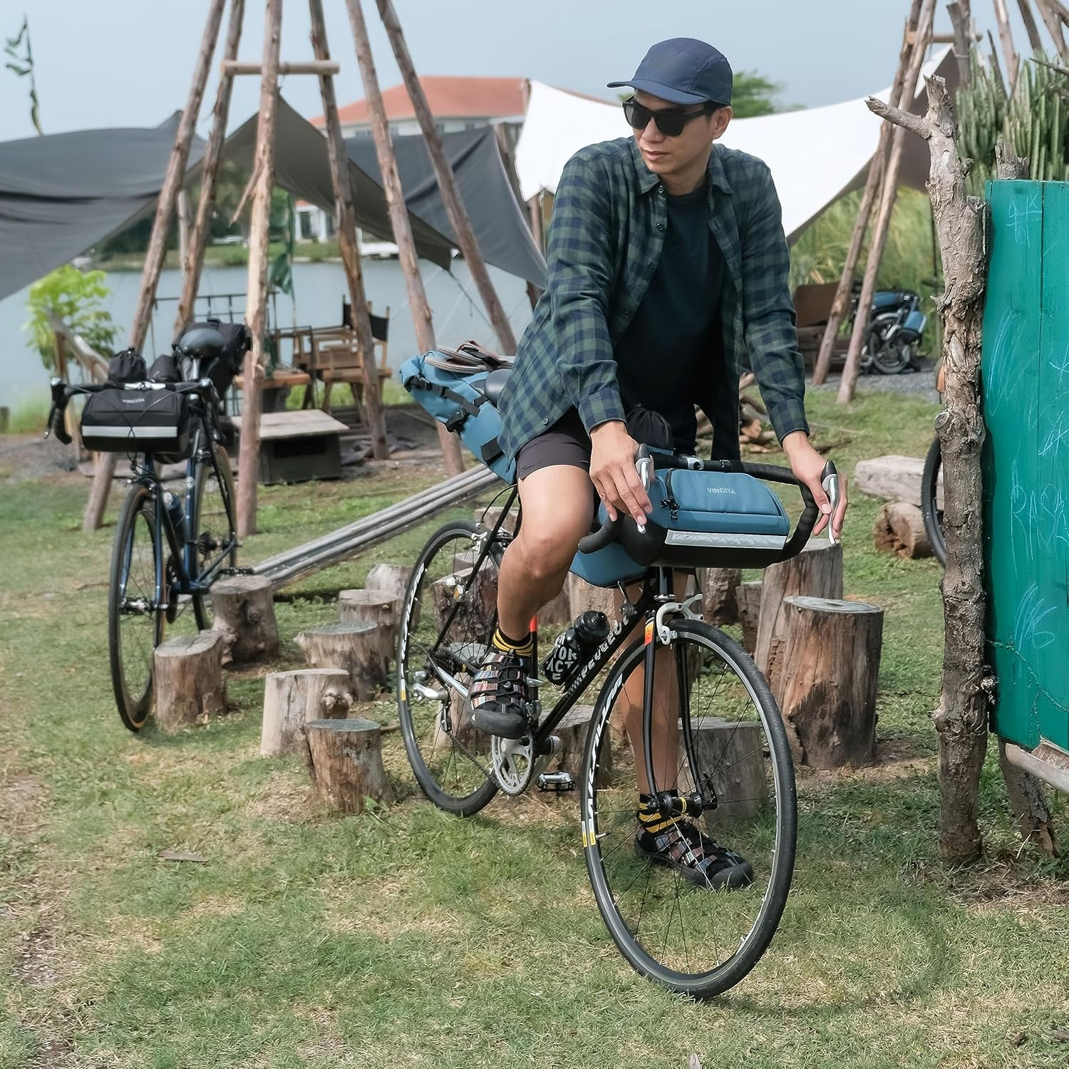 Vincita Handlebar Bag Foam Spacer Kit - Made from High-Density Foam - 9-Piece Kit Include 6 Foam Spacers, 2 Straps, and 1 Adjustable Elastic Strap - Bikepacking and Cycling Accessories image number 3