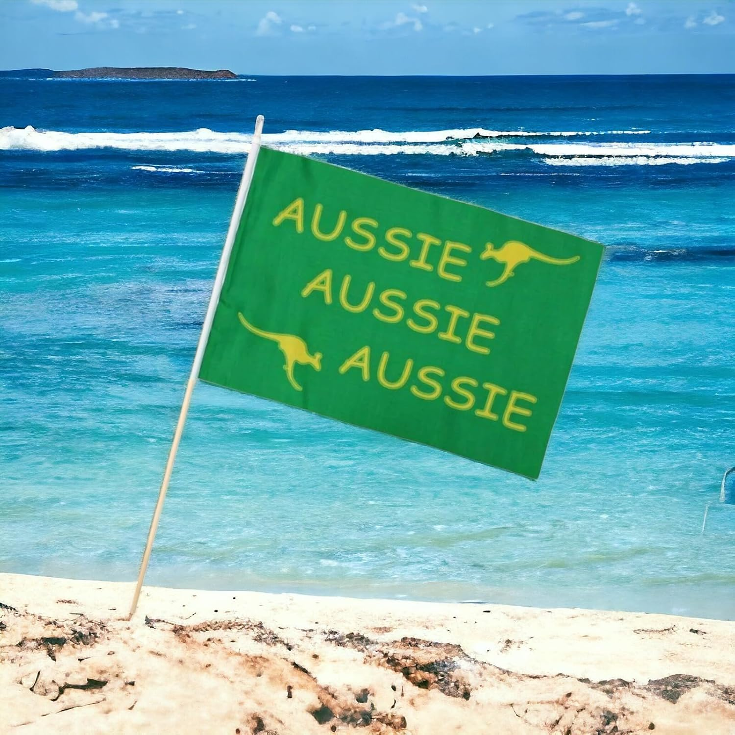 2 Pack Aussie Handheld Flag 44Cm X 29Cm Australian Olympics Home Decor Sport Decor Australia Day image number 3