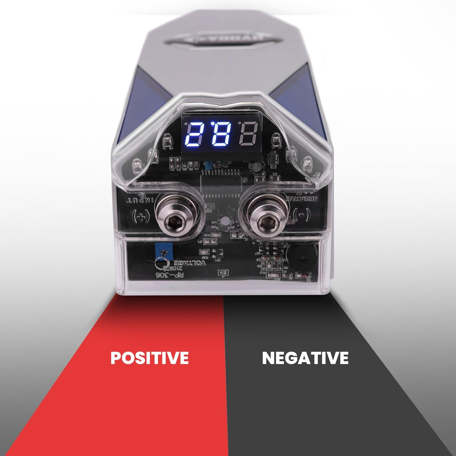 Pyle 0.3 Farad Digital Power Capacitor, High-Performance Car Audio Accessory with Blue Digital Display Voltage Readout and LED Flash, over Voltage Protection, Mounting Hardware, DC 12-24V image number 6