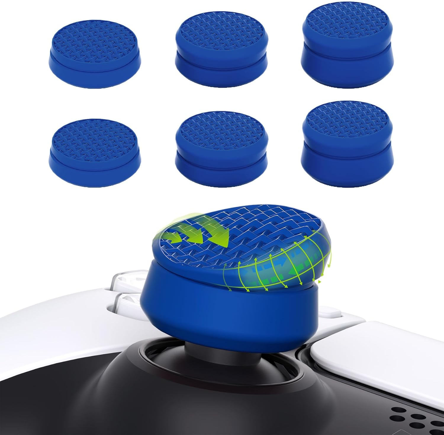 Playvital 3 Height Armor Thumbs Cushion Caps Thumb Grips for Ps5, for Ps4, Thumbstick Grip for Xbox Core Wireless Controller, Thumb Grips for Xbox One, Elite Series 2, for Switch Pro - Passion Red