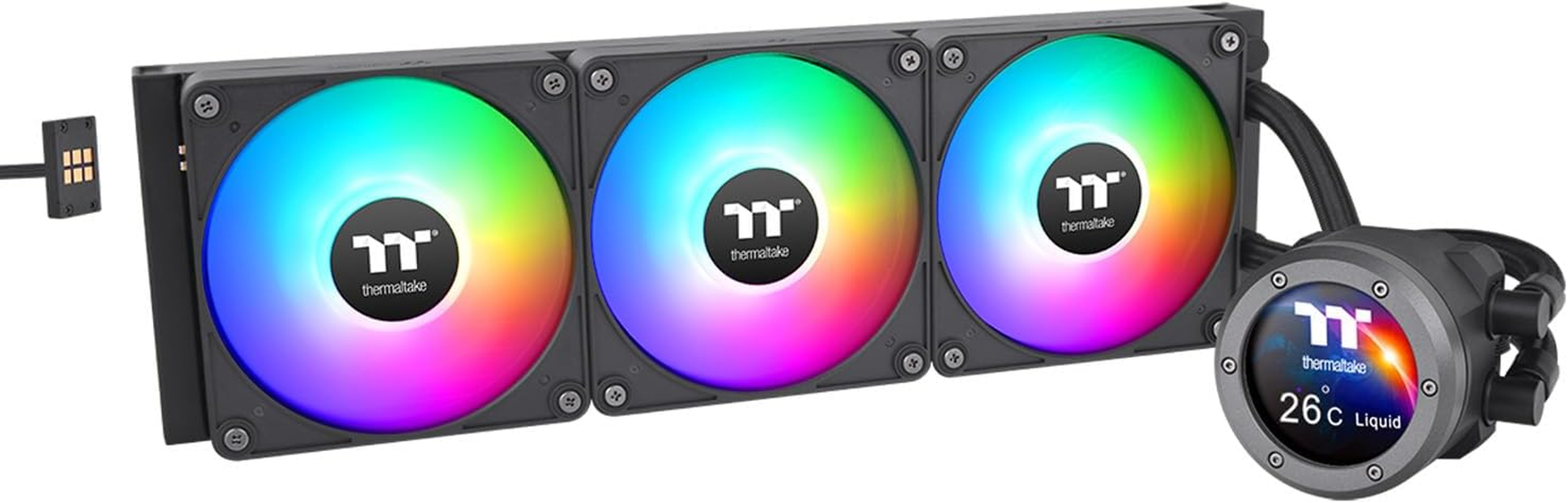 Thermaltake TH420 V2 Ultra EX ARGB Magnetic Connect with 2.1" LCD Display AIO Liquid CPU Cooler, CL-W417-PL14SW-A image number 3