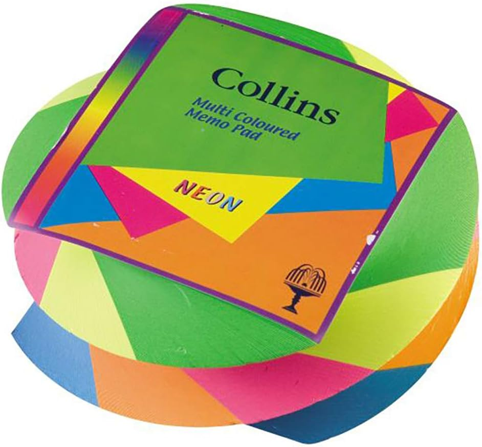 Collins Colour Block Memo Pad, Neon Swirl image number 1