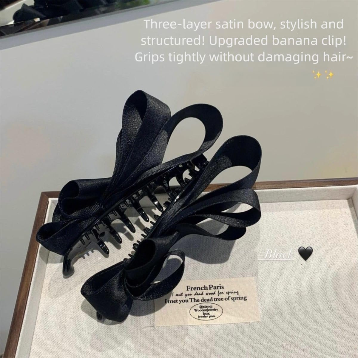 2Ps Hair Clips Women'S Band Butterfly Knot Shape Duckbill Hair Clips for Styling Hair Thick & Thin Clips image number 2