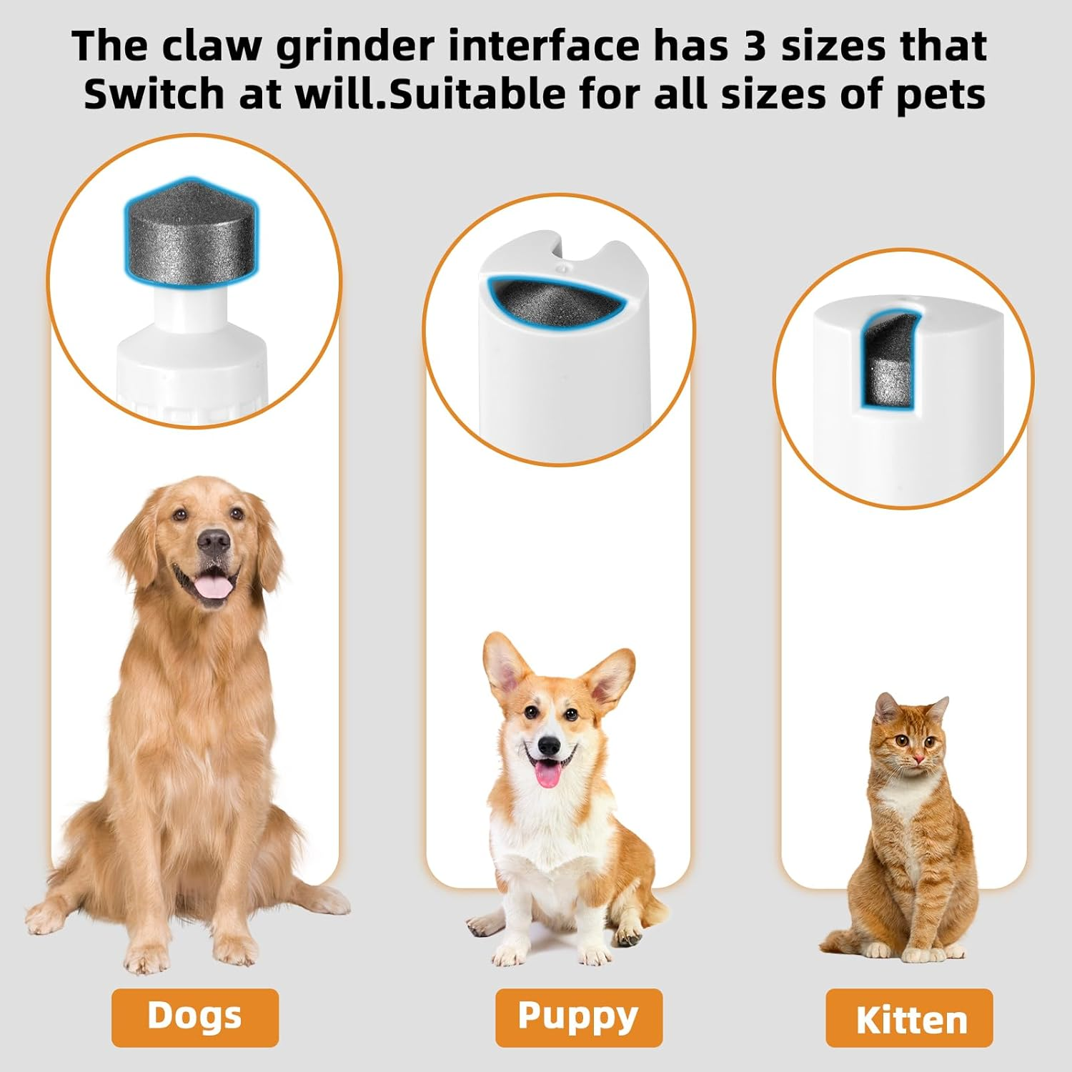 Dog Clipper, 4-In-1 Quiet Pet Hair Trimmer, Professional Clipper, Dog Cat with LED Display, Rechargeable Clipper, Dog Set for Dogs, Cats, Paws, Eyes, Ears, Face, Body image number 3