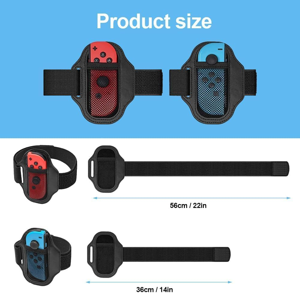 Songholee Leg Strap for Nintendo Switch Sports Play Soccer/For Switch OLED Model Ring Fit Adventure Bundle Leg Fixing Band,Adjustable Adults Elastic Sports Strap for Nintendo Switch Sports9 (2) image number 1
