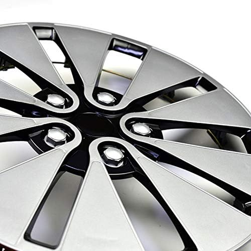 1 Piece 14" Wheel Hub Cap Cover R14 Rim Center Cover 10 Wheel Spoke Clip on Hubcap Center Cap Rims Wheel Trims Set image number 4