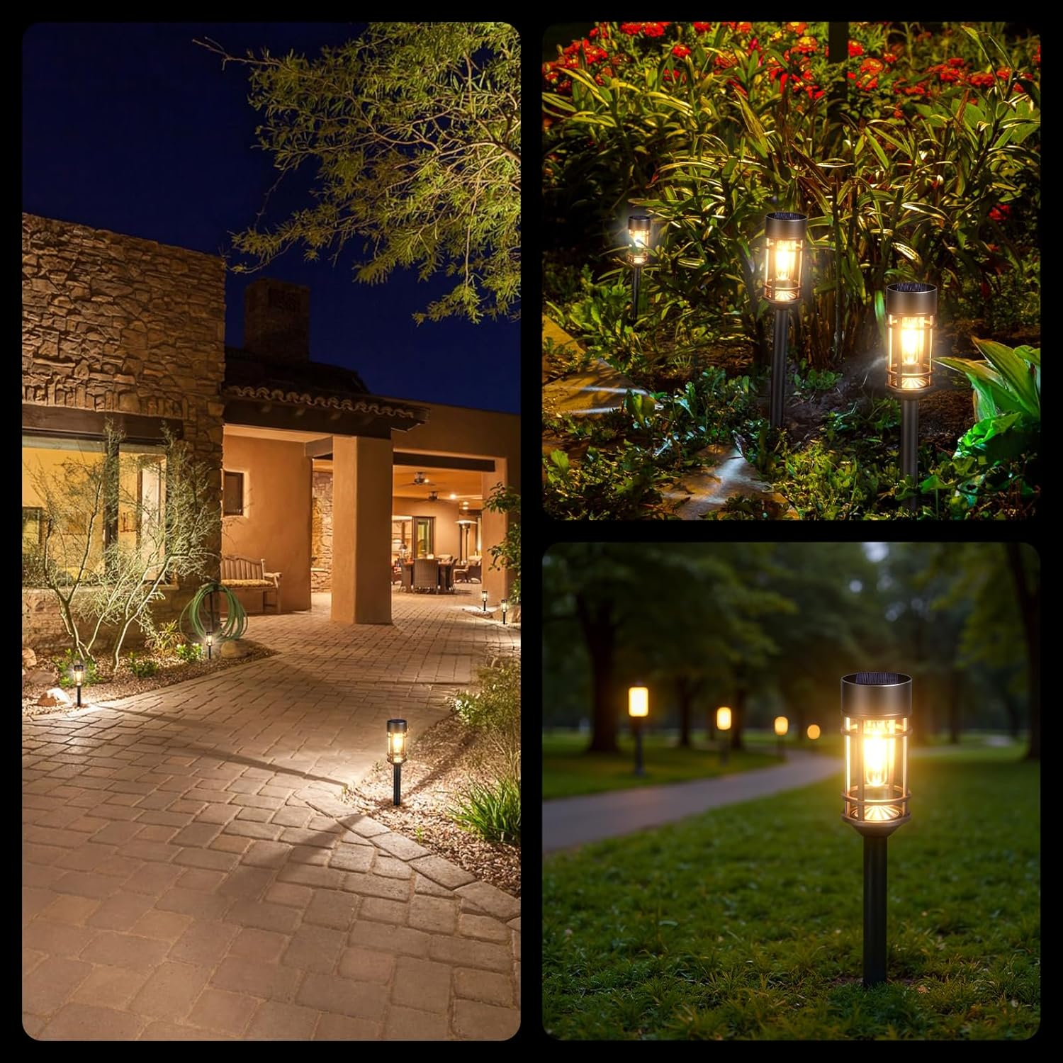 Xmart Solar Outdoor Lights, Bright up to 10 Hrs Solar Lights for Outside, 4 Pack IP65 Waterproof Solar Garden Lights for Patio, Lawn, Yard and Landscape image number 5