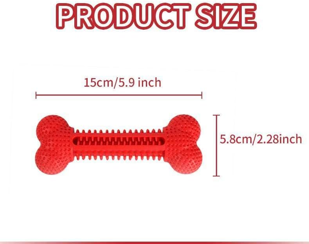 Patchy'S Pets Puppy and Dog Toothbrush Dental Chew Toy Bone, Teeth Cleaning, Teething, Soft Flexible Durable Rubber Dog Toys, Small Treat Holder, Puppy and Small Breeds, Non Toxic (Green) image number 2