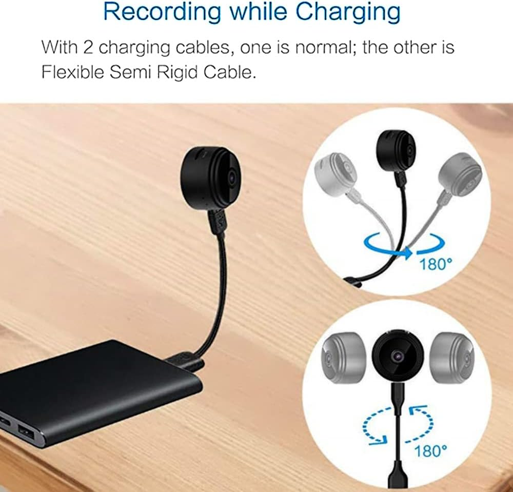 HIKOAN Mini Camera Home Surveillance Camera Motion Detection for Home Car Indoor Outdoor Security image number 4