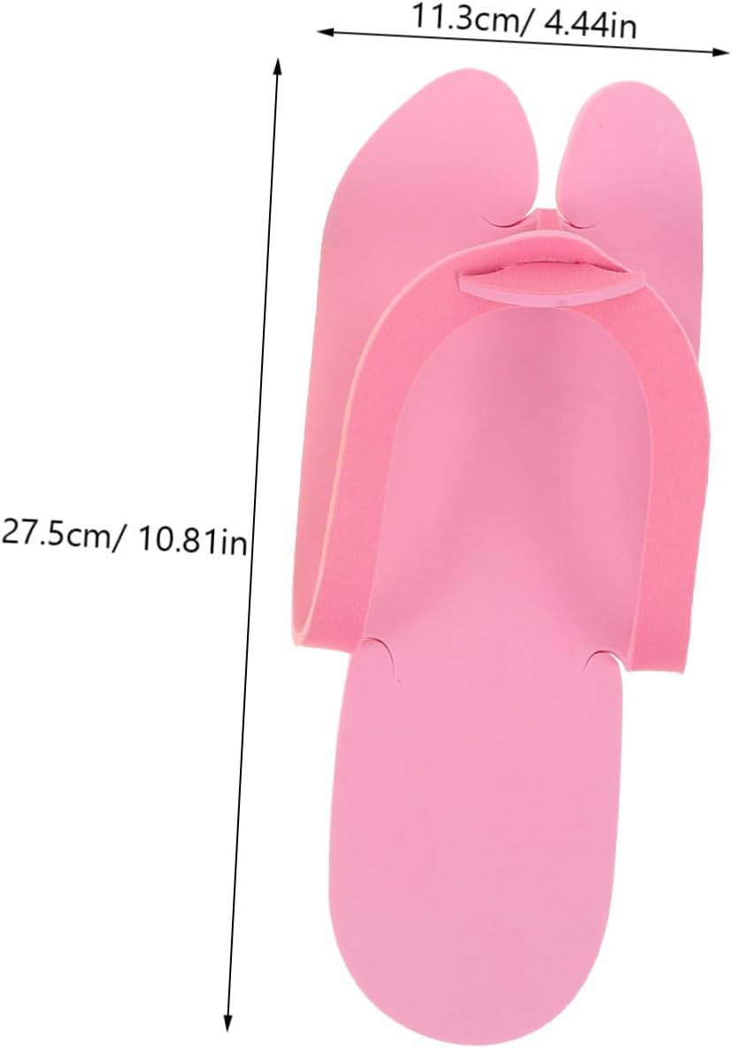 DECHOUS 8 Pairs Disposable EVA Anti-Slip Slide Slippers for Women Men Soft Colorful Shower Shoes for Hotel Spa Bath Salon Guests image number 4