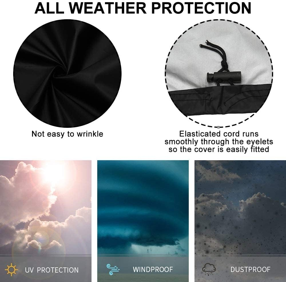 Heavy Duty Mobility Scooter Covers with Storage Bag, Waterproof 190D Oxford Motorbike Protect Cover Anti-Uv Non-Slip Electric Chair Covers Easy to Clean (190X71X117Cm) - 170X61X117Cm image number 5