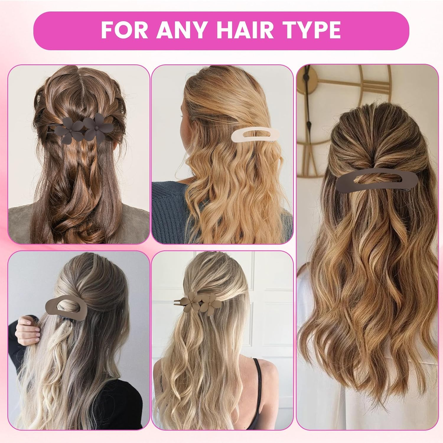 Hair Clips Set of 12 Strong Hold Hair Accessories for Women image number 2