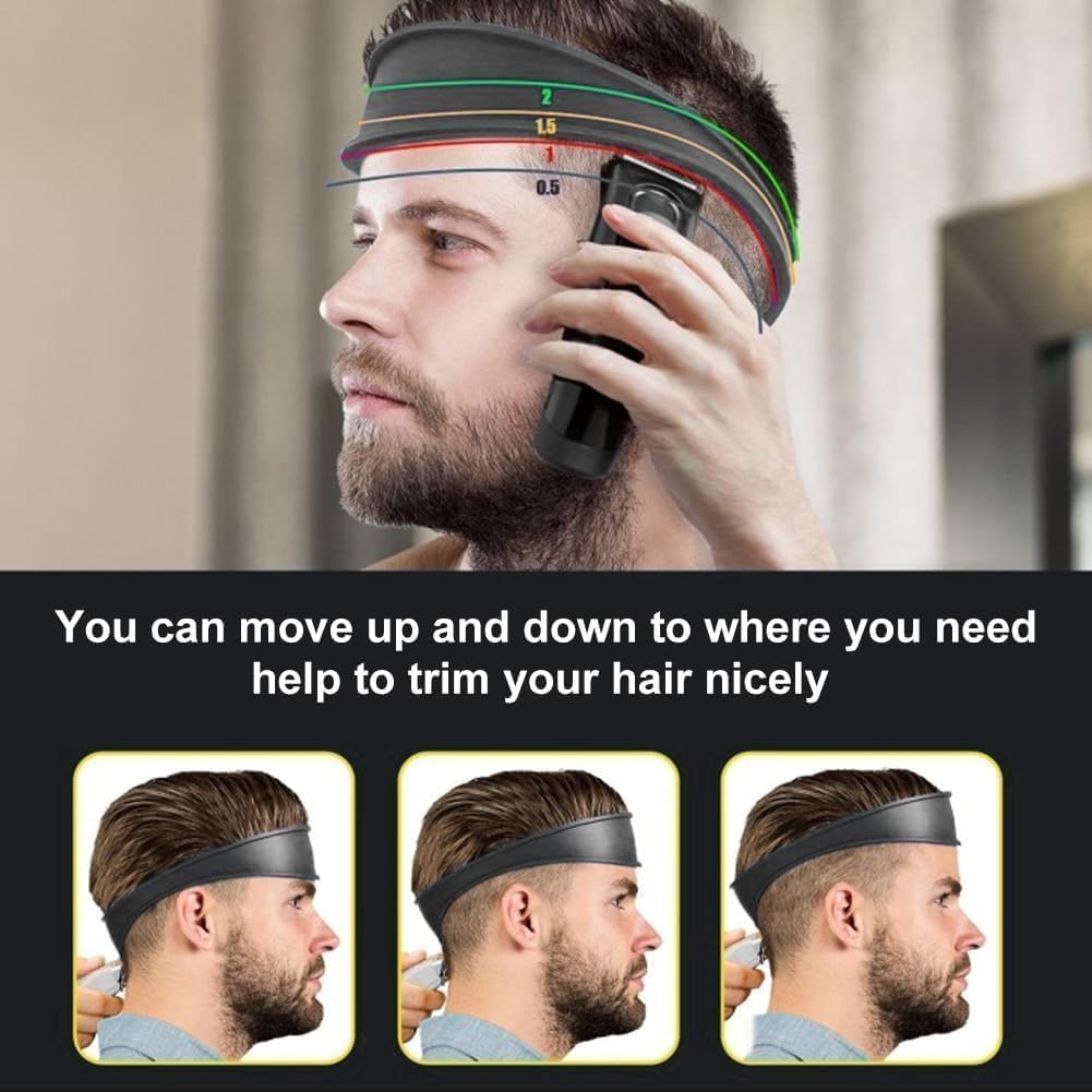 3Pcs Hair Trimming Fade Guide with Fade Comb,Barber Fade Comb Barber Combs with Fade Hair Trimming Guide,Fade Comb Barber Cutting Comb,Fade Comb Blend Comb with Hair Trimming Fade Guide for Men,Black