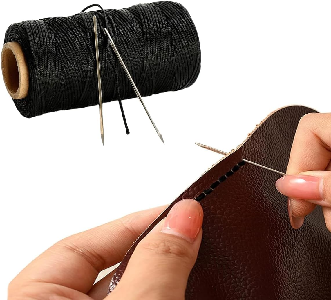 260M 150D Leather Sewing Waxed Thread - Hand Stitching Craft Repair Cords in 4 Colors image number 1