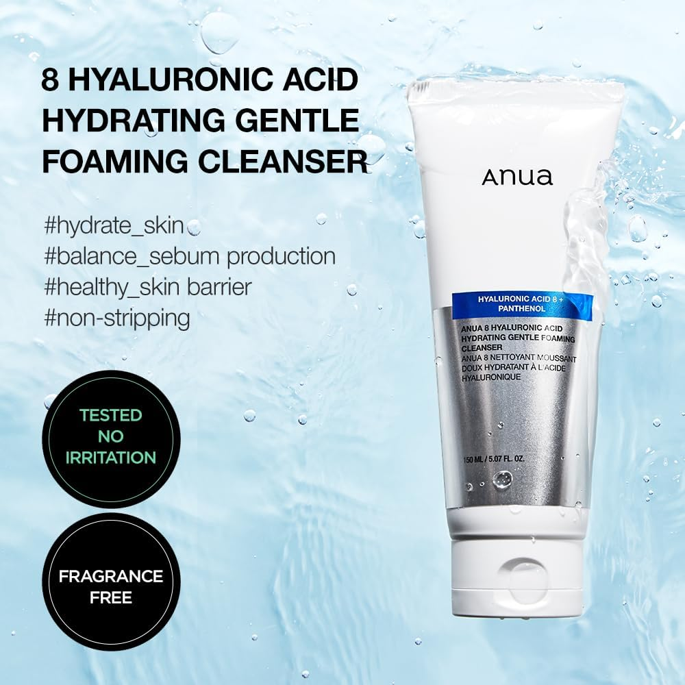 ANUA - 8 Hyaluronic Acid Hydrating Gentle Foaming Cleanser 150Ml image number 6