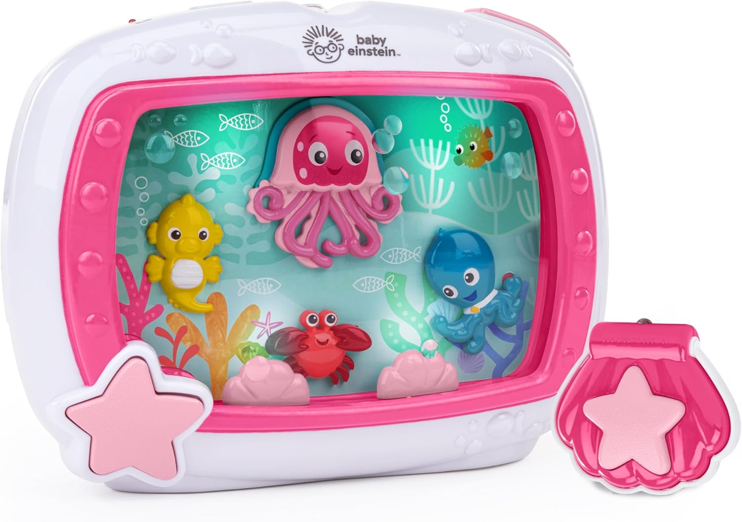 Baby Einstein Sea Dreams Soother Musical Crib Toy and Sound Machine, Pink, Newborn and Up image number 4