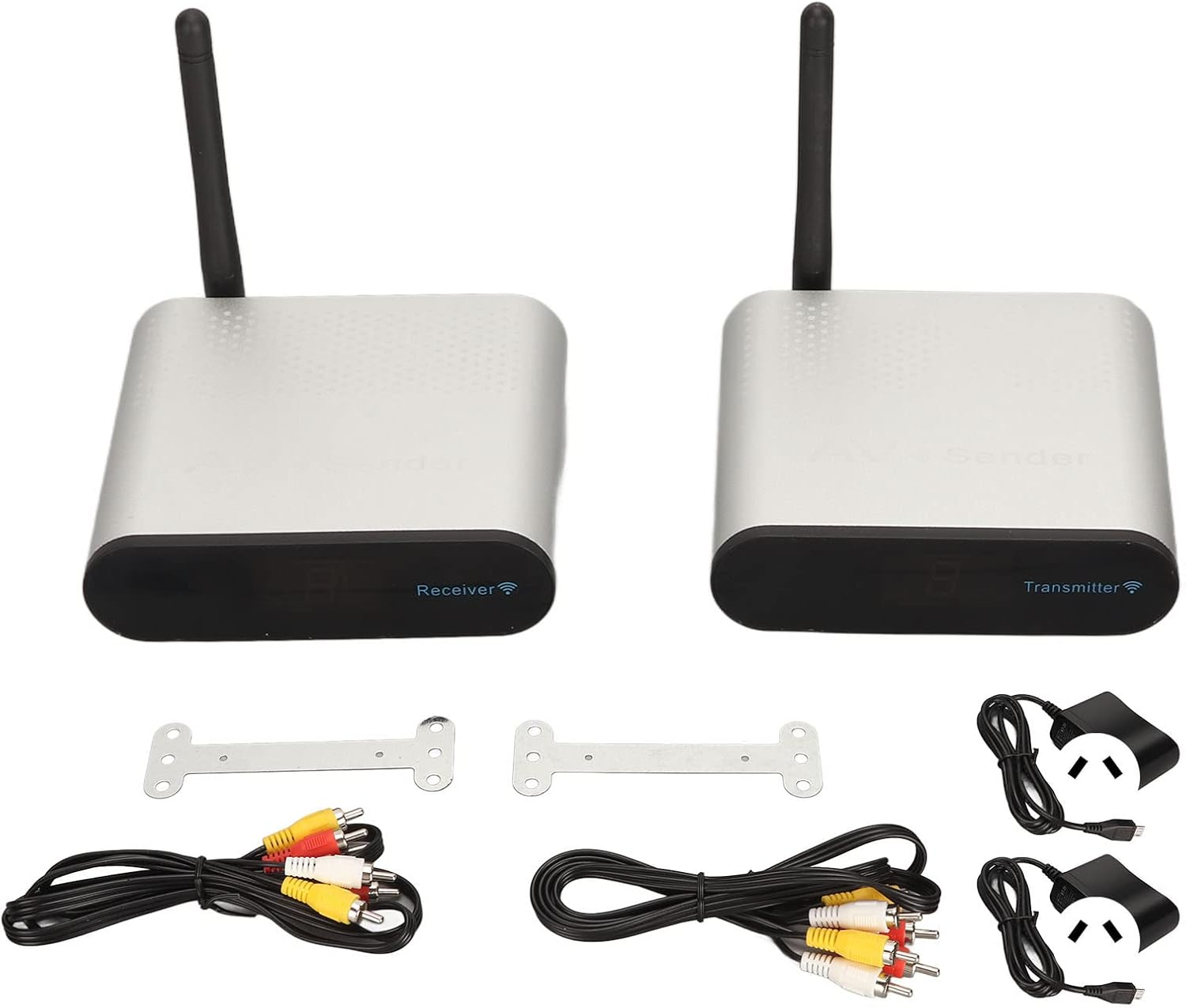 Sound Video Sender Receiver, Aluminum Alloy AV Transmitter Receiver Noiseless 8 Channel for Camera for TV (AU Plug) image number 6