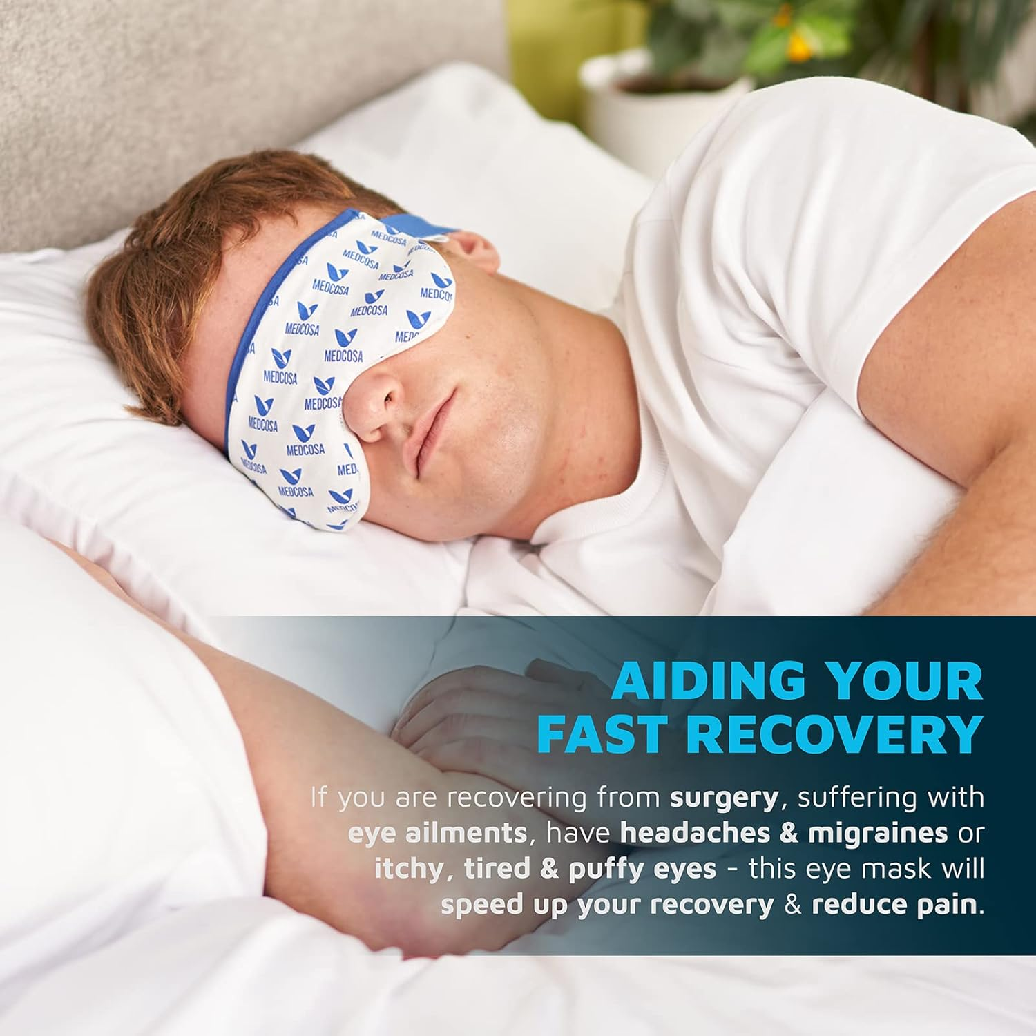 Eye Mask for Dry Eyes | Warm Eye Compress | Natural Heat Eye Mask for Styes, Blepharitis, Tired Eyes & More by Medcosa image number 4