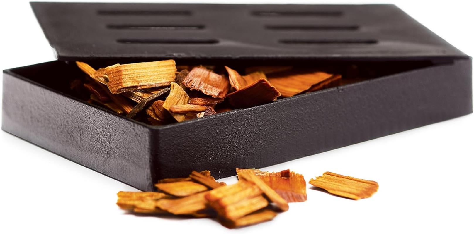 Grillpro 00150 Cast Iron Smoker Box, Black, 5" L X 1.5" H X 8" W image number 1