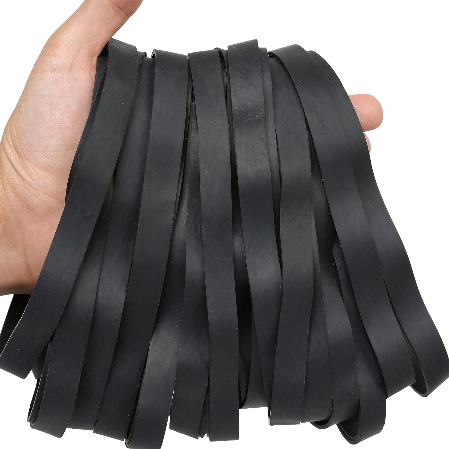 Rubber Bands Size#107 Black 20Pcs Heavy Duty Big Wide Rubber Band Elastic Bands for Office Supplies image number 1