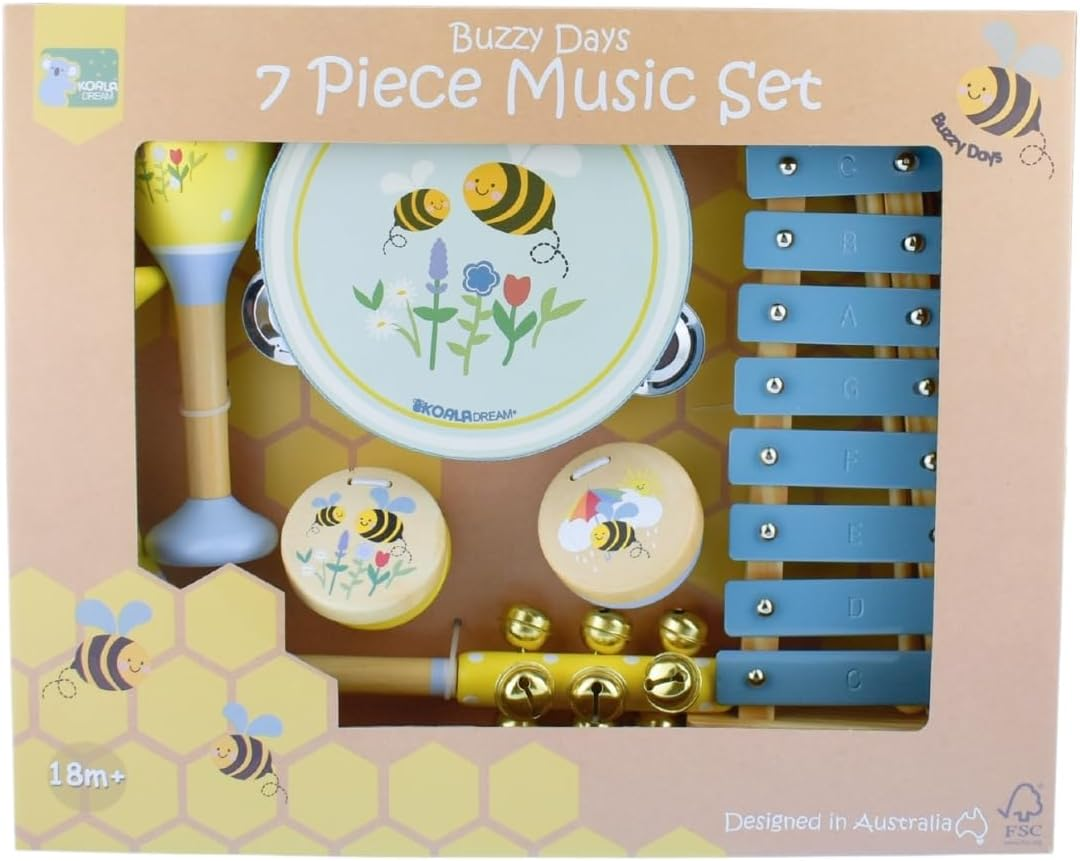 Koala Dream - Buzzy Days BEE 7PCS Musical Set-Musical Instrument for Babies/Toddlers image number 2