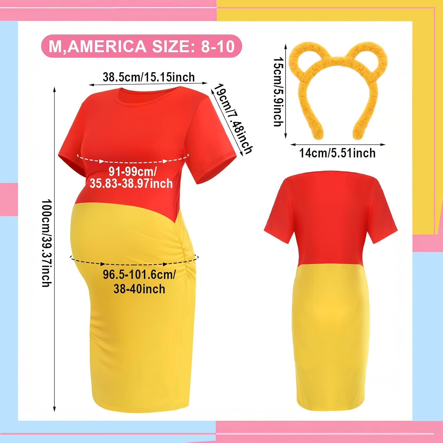 4 Pcs Halloween Maternity Costume New Parents Couple Outfit Dress Pregnancy Cloth for Women New Daddy Mommy Party