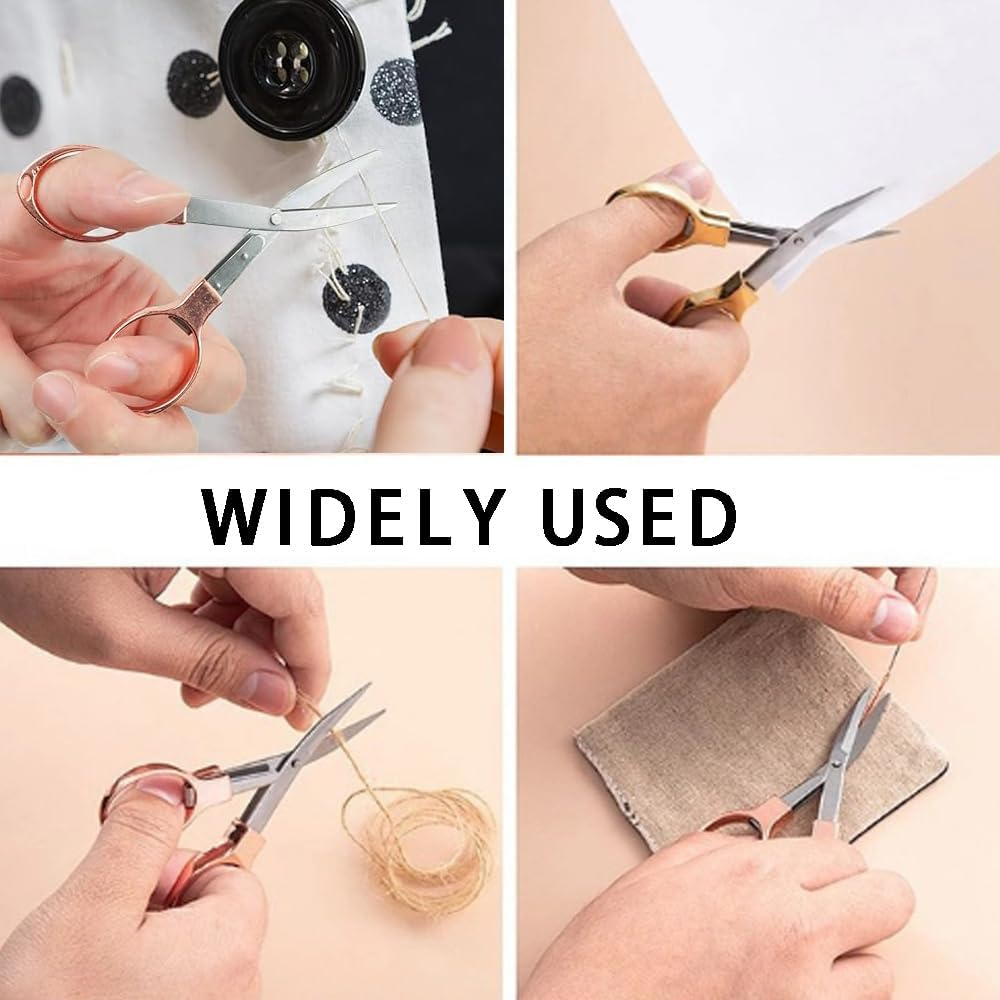 Stainless Steel Travel Scissors, Foldable Mini Safety Scissors, 3-Piece Set, Portable for Nurse Travel Office image number 1