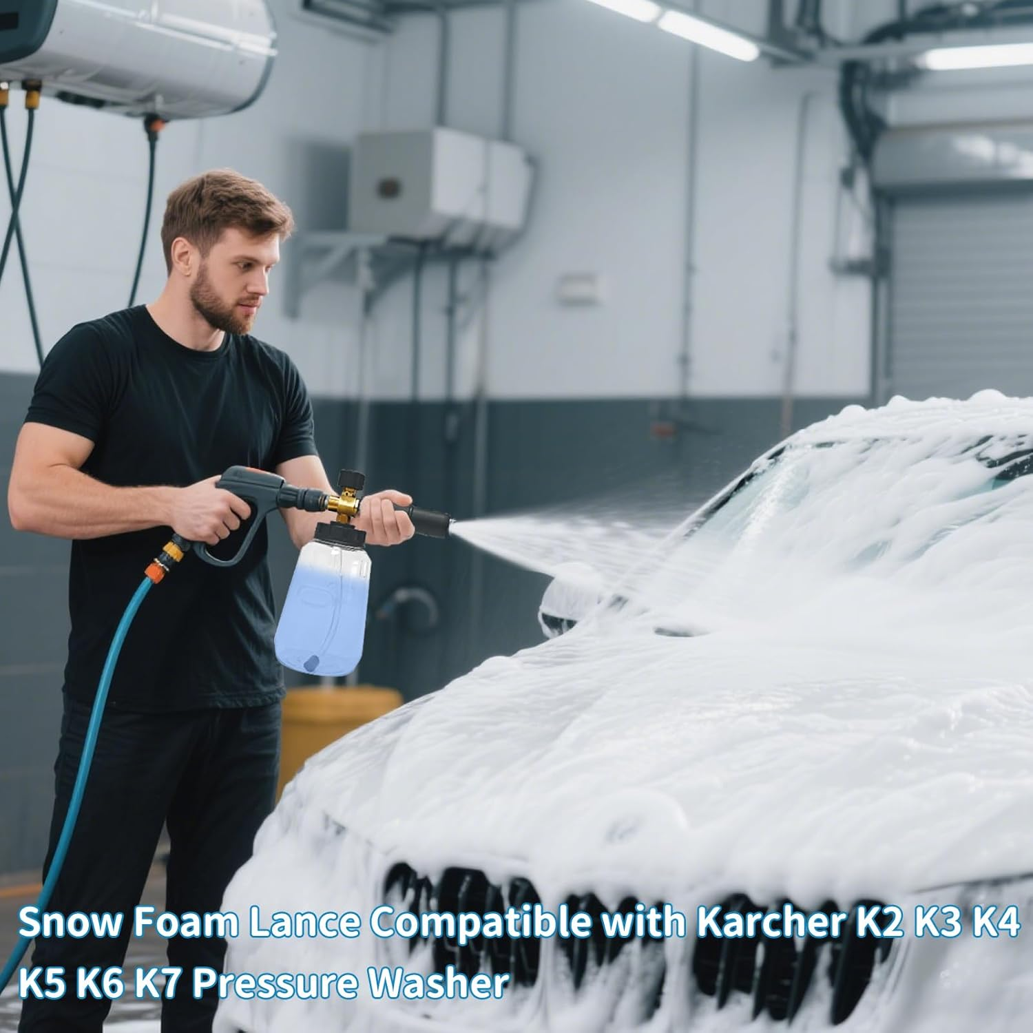 Snow Foam Cannon with 1/4&rdquo; Quick Connect, 1 Liter Adjustable Spray Nozzle Foam Blaster, Car Wash Foam Gun for Pressure Washer Application image number 5