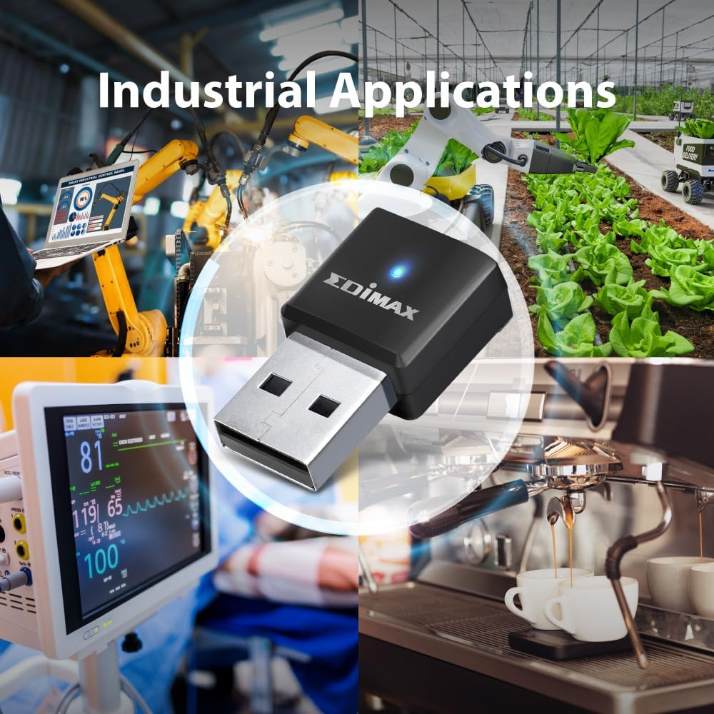 Edimax Wi-Fi 5 802.11Ac Industrial Grade AC650 Dual-Band Wireless Networking USB Adapter for PC and Embedded Systems, Windows, Linux, Extreme Temperature Tolerance -4F to 167F, IEW-7811UTC image number 6