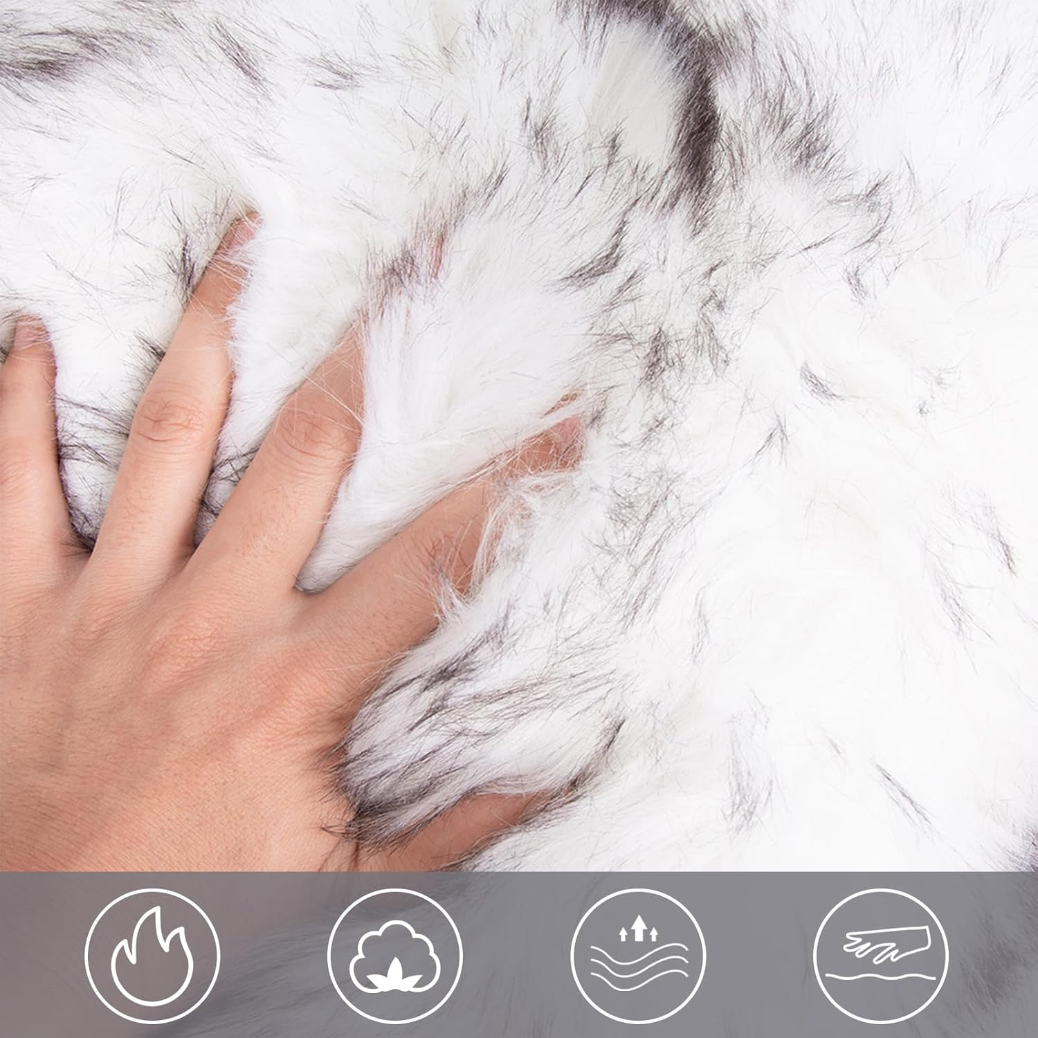 Universal Sheepskin Car Seat Covers, 3Pcs Full Sets, Anti-Slip Long Fluffy Auto Front Seat Covers, Luxury Fur Rear Bench Car Seat Cover, Car Seat Pads Winter Warm Accessories