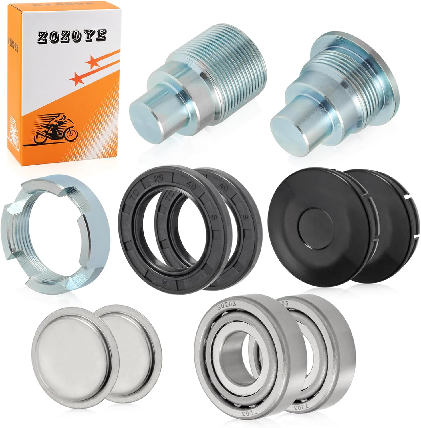 Swingarm Repair Kit Bearing Seal Bolt Lock Nut Cap for HONDA Rancher Fourtrax Foreman Recon TRX 250 300 400 450 500 TRX250X TRX250EX image number 4