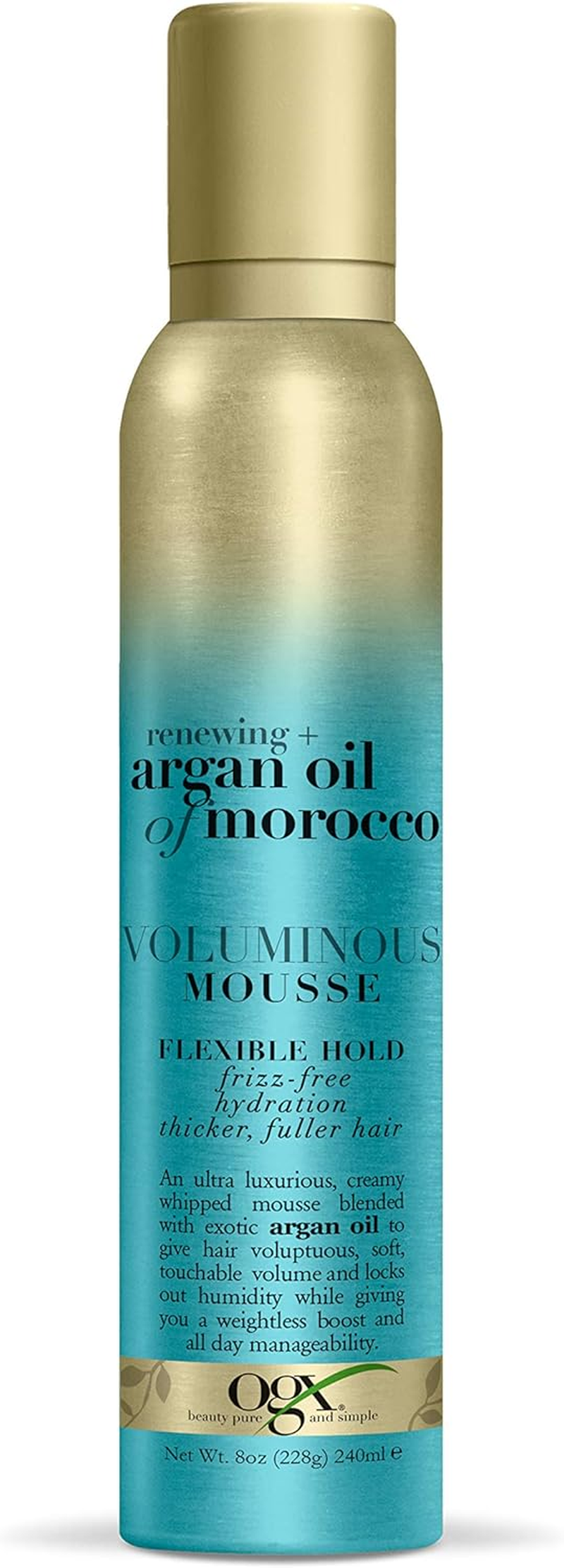 OGX Renewing + Argan Oil of Morocco Voluminous Mousse, 8 Ounce image number 2