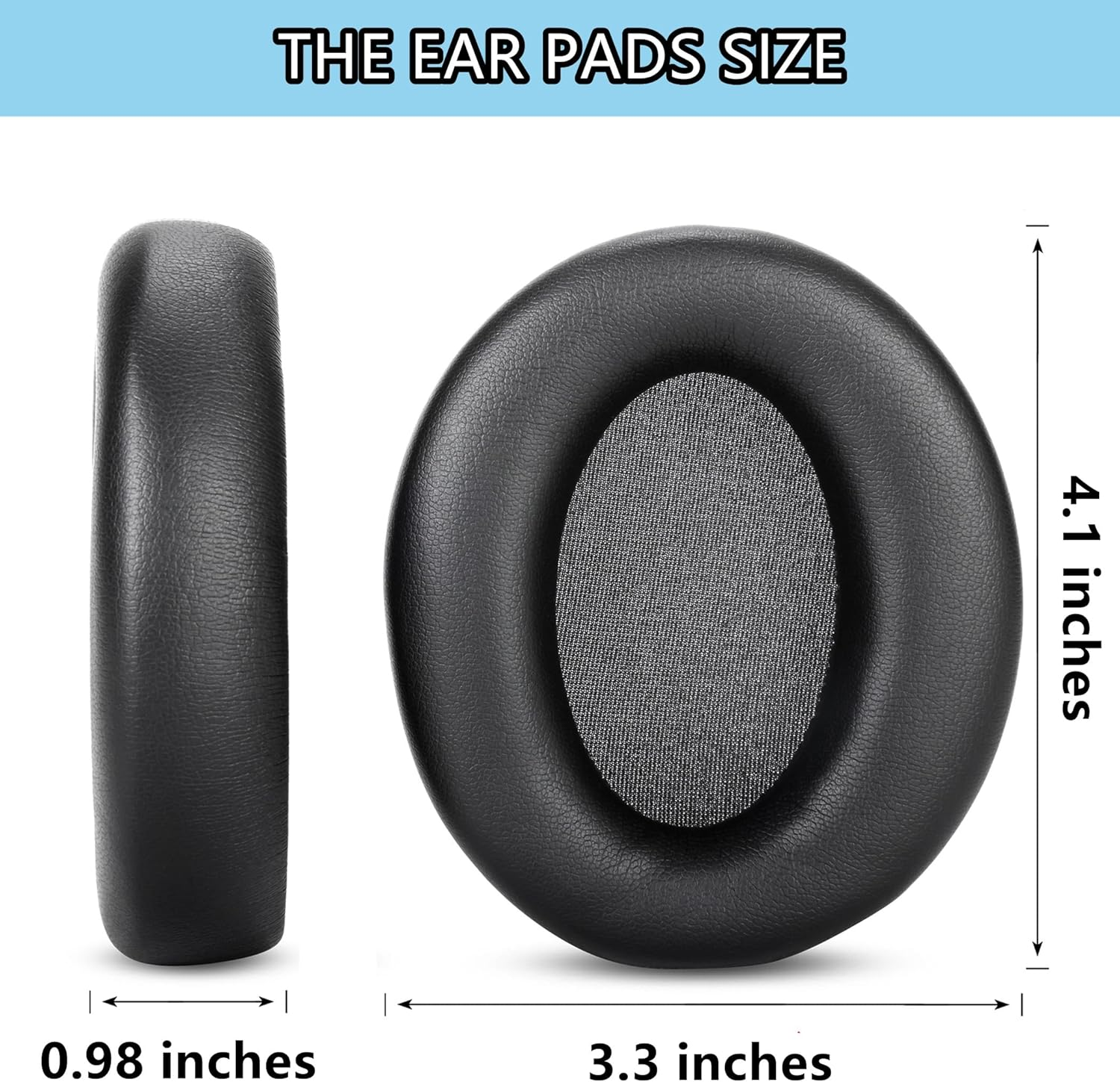 Taizichangqin RP-HD805N Earpads Replacement Compatible with Panasonic RP-HD805N RP-HD605N RP-HD601N Headphones Ear Pads Cushions Protein Leather Memory Foam Black image number 4
