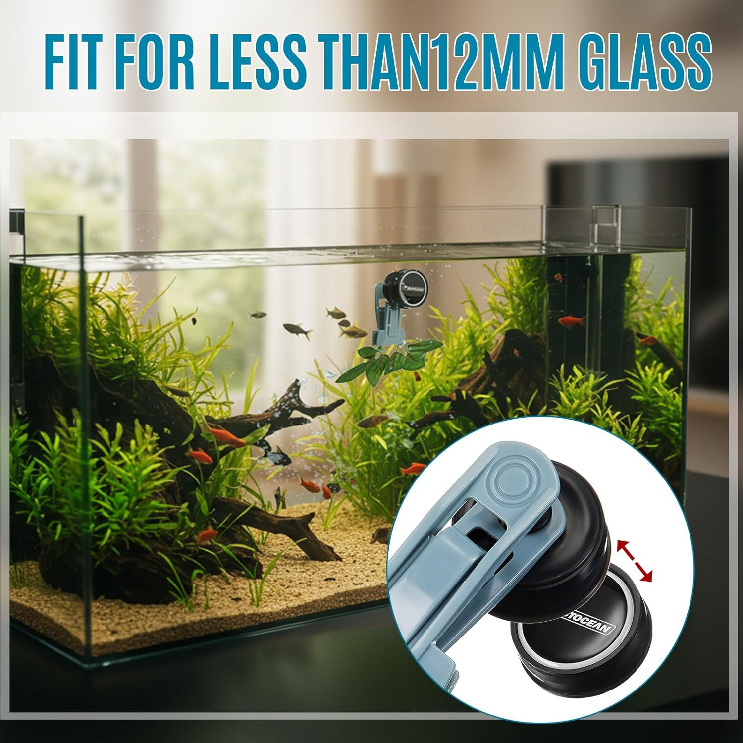 Blulu 4 Pcs Magnetic Seaweed Feeding Clips Saltwater Aquarium Tank Accessories Algae Magnet Seaweed Feeder for Fish and Aquatic Pets, Automatic Fish Feeder image number 4