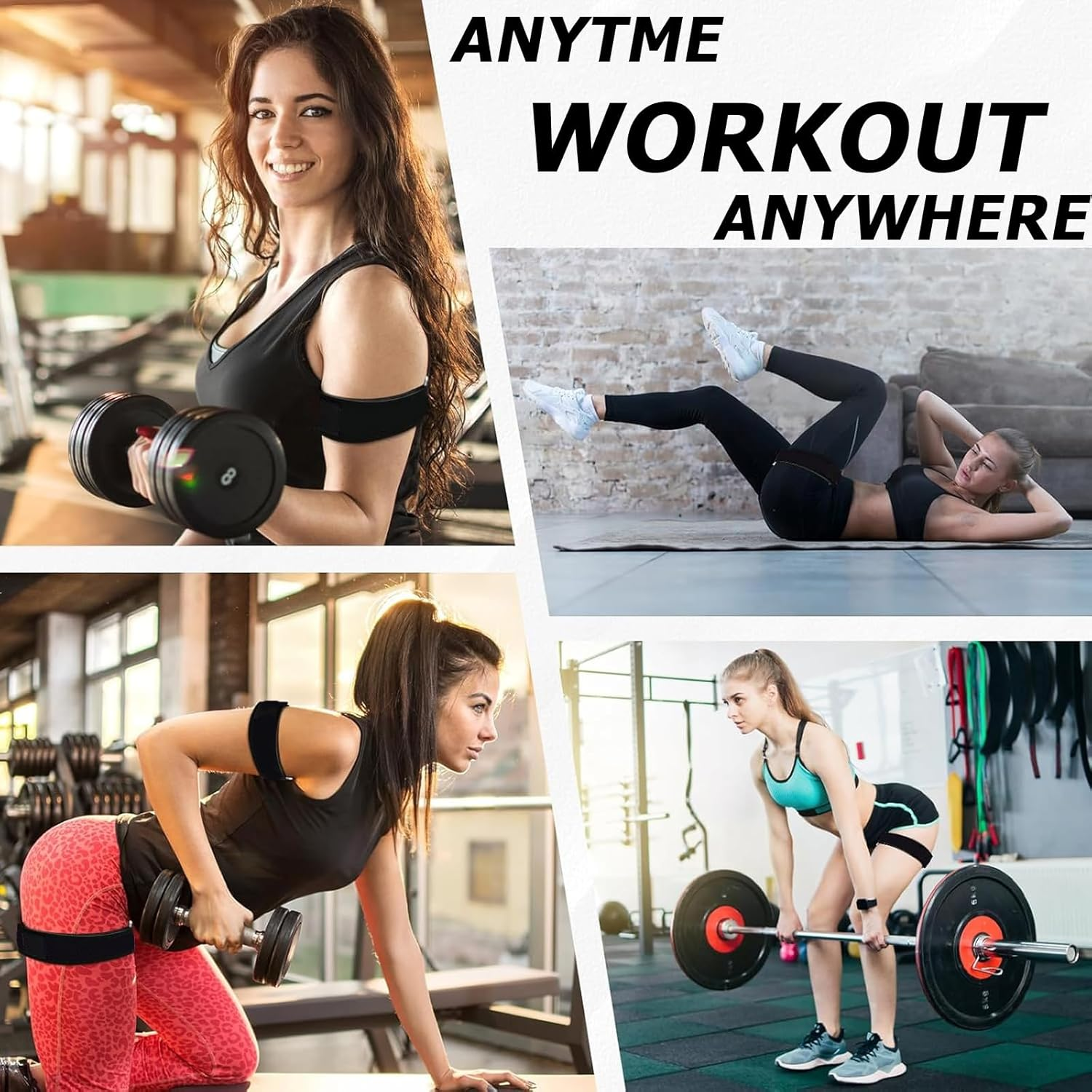 Booty Bands for Women Glutes & Hip Building, Bfr Training Bands with Occlusion Straps, Blood Restriction Workout Booty & Leg Bands for Squats, Thigh Workouts, Best Fabric Resistance Bands image number 1