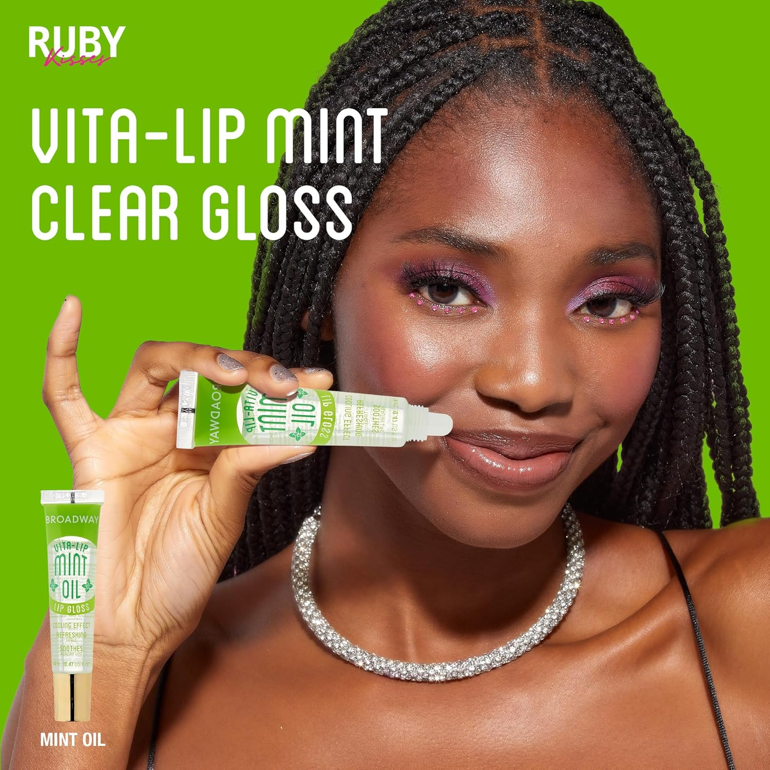 Ruby Kisses Broadway Vita-Lip Clear Lip Gloss (Mint Oil 3 Pack), Ultra-Hydrating & Soothing Formula with Vitamin Oils, High-Shine Non-Sticky Finish, Nourishing Glossy Lip Balm with Cooling Effect image number 5