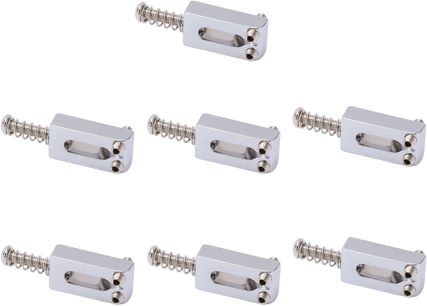 Generic 7 Pcs Electric Guitar Bridge Saddle, Metal Roller String Saddle for Musical Instrument, with Good Strength and Long Service Life, Easy to Install and Carry, Fine Processed image number 6