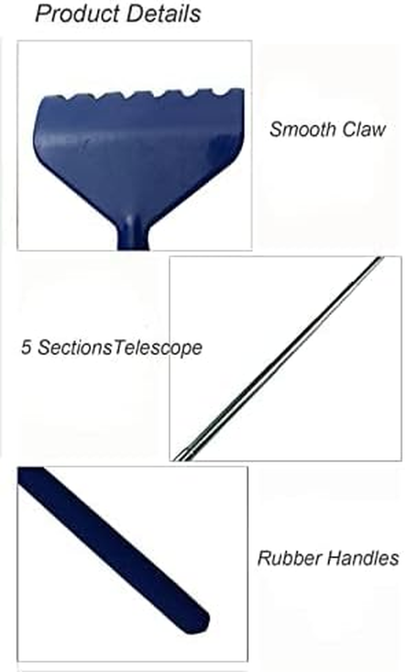 Back Scratcher, Portable Extendable Stainless Steel Telescoping Back Massager for Adults Men Women Itch Relief with Rubber Handle (Red) image number 6