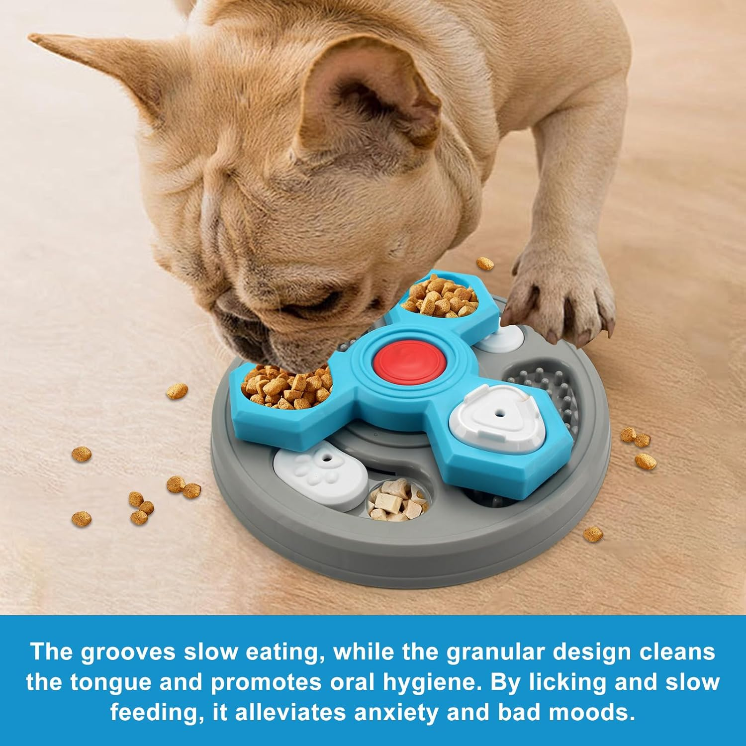 Dog Puzzle Toys, Slow Feeder and Lick Mat Bundle, Dogs Food Puzzle Feeder Toys with Enrichment for IQ Training, Slow Feeder for Small Dogs Boredom and Mentally Stimulating image number 3