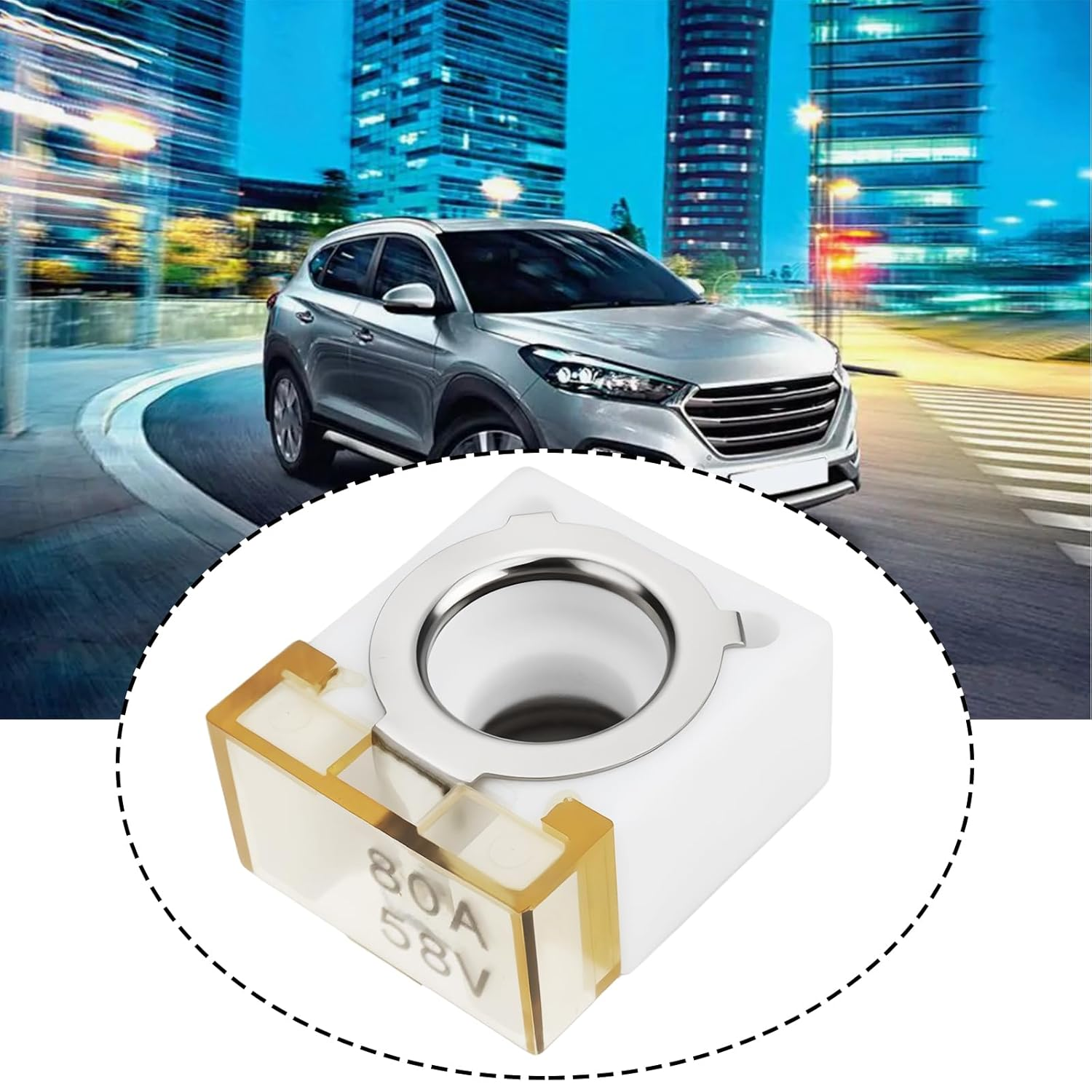 Emsea 2 Pcs Storage Battery Fuses 58V/80A Suitable for Automobiles Ships Industrial Equipment Lighting Fixtures image number 4