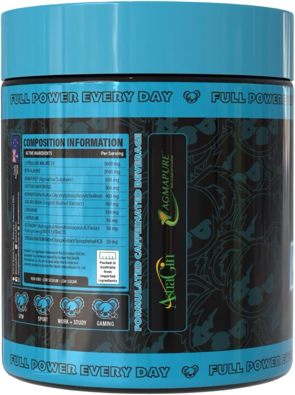 The X Athletics OG Dialed Pre Workout, Blue Raspberry, 50 Serves image number 2