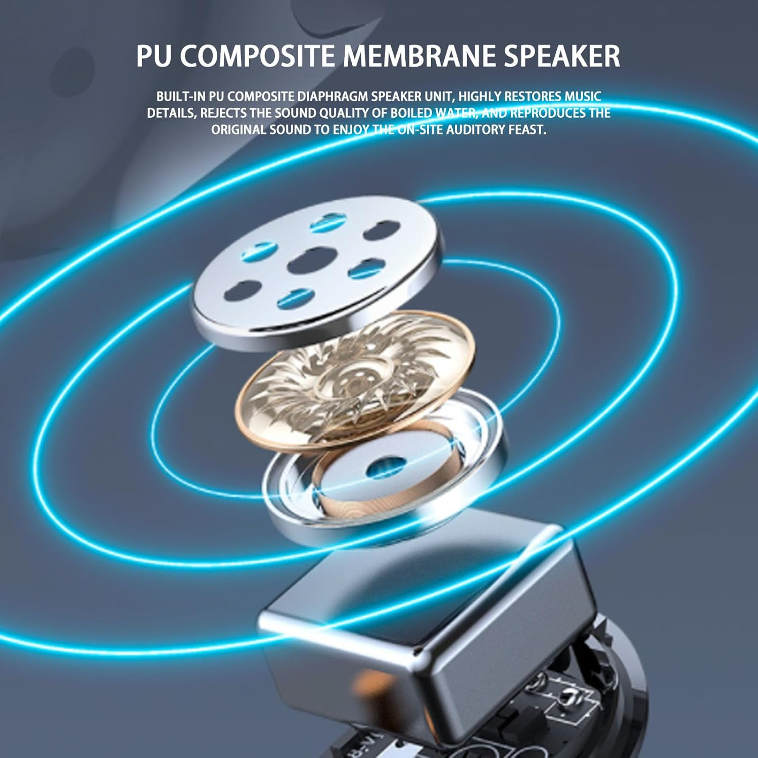 Echo Labs Ear Buds 2024 Edition, Wireless Audio Earbuds, Waterproof Bluetooth, LED Power Display (2Pcs Black) - Black image number 3