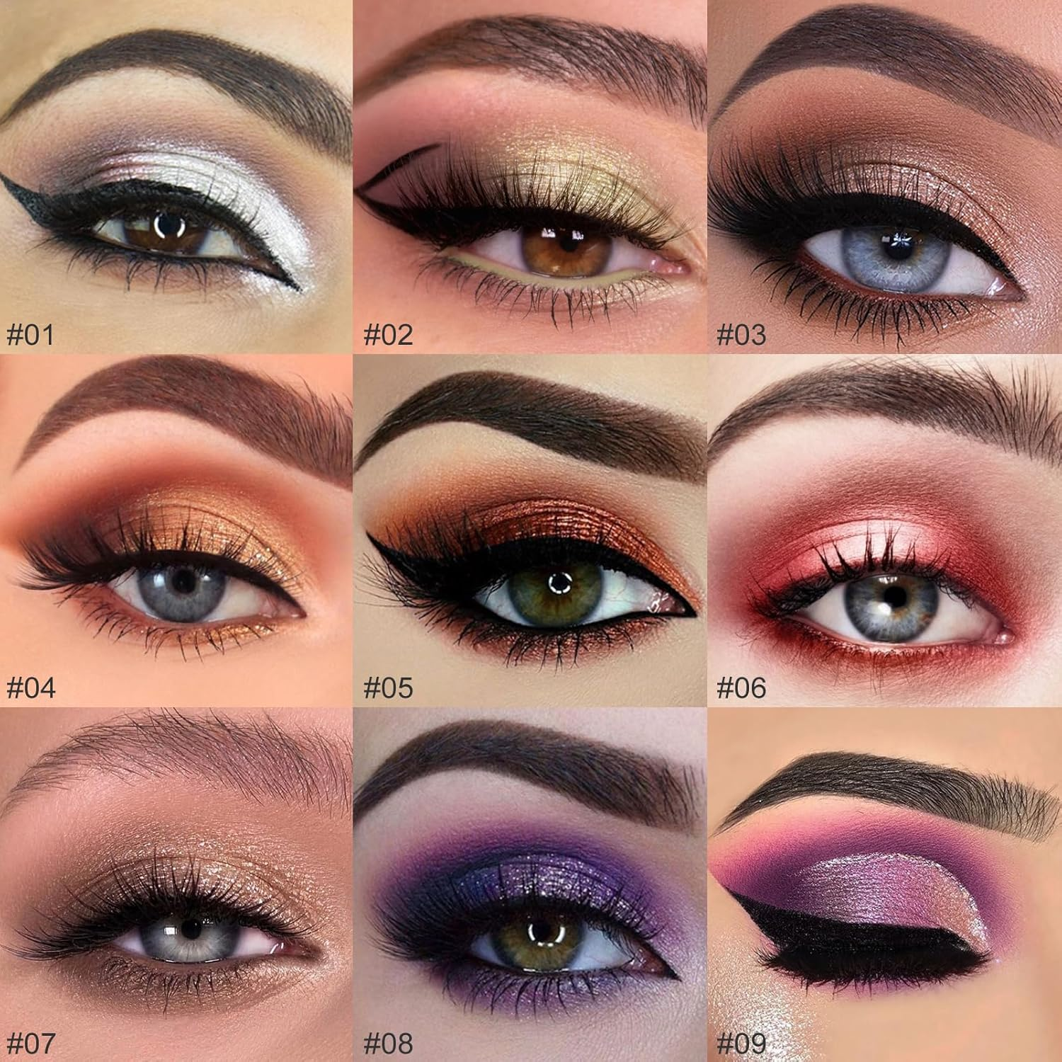 Eye-Shadow Stick Makeup Cosmetics Eye Brightener, Rotatable Cream Eye Shadow Pencil, Glitter Shimmer Eyeshadow Stick with Sponge Smudger for Eye Makeup (08# Violet Shimmer) image number 3