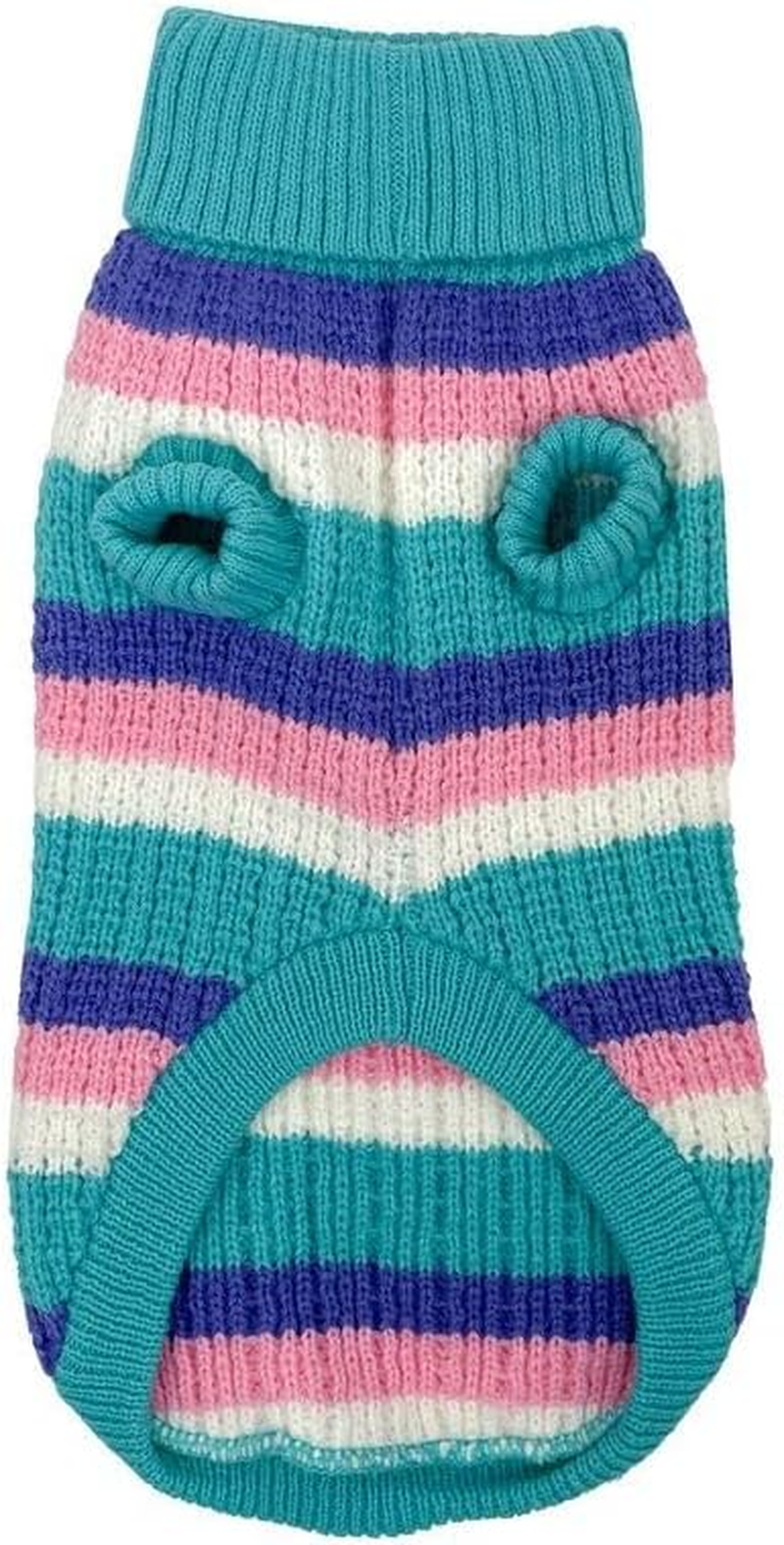 Huskimo Soho Knit Crush Dog Jumper, Cyan, 22Cm image number 3