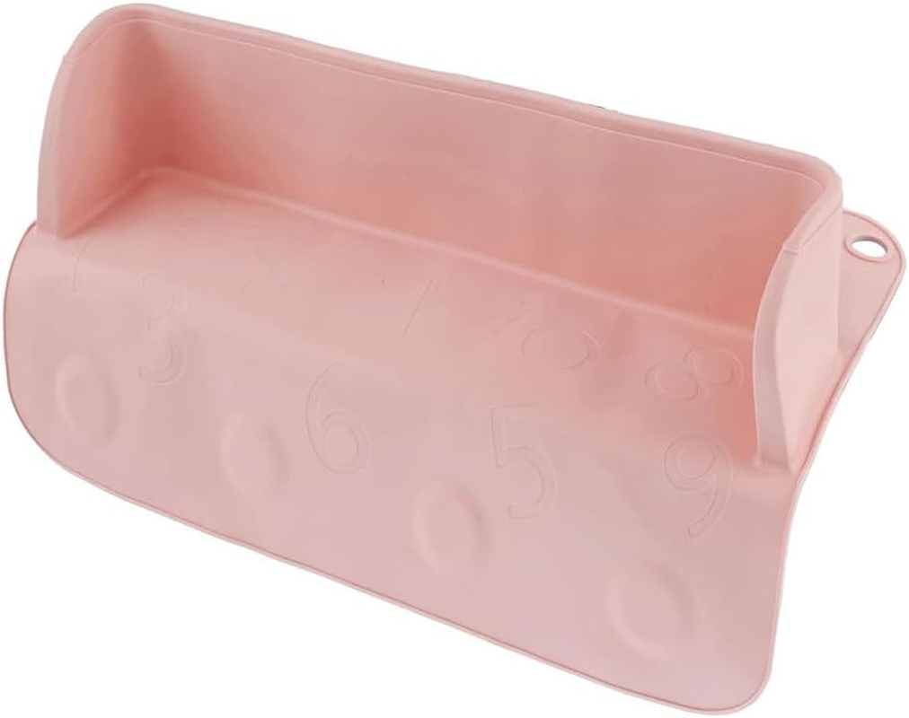 Limcryspp Bathtub Splash Guard, Silicone Children'S Bathtub Rack and Baby Bath Toys, Bathtub Water Protection Rack, Suitable for Young Children and Babies in (Pink) image number 4