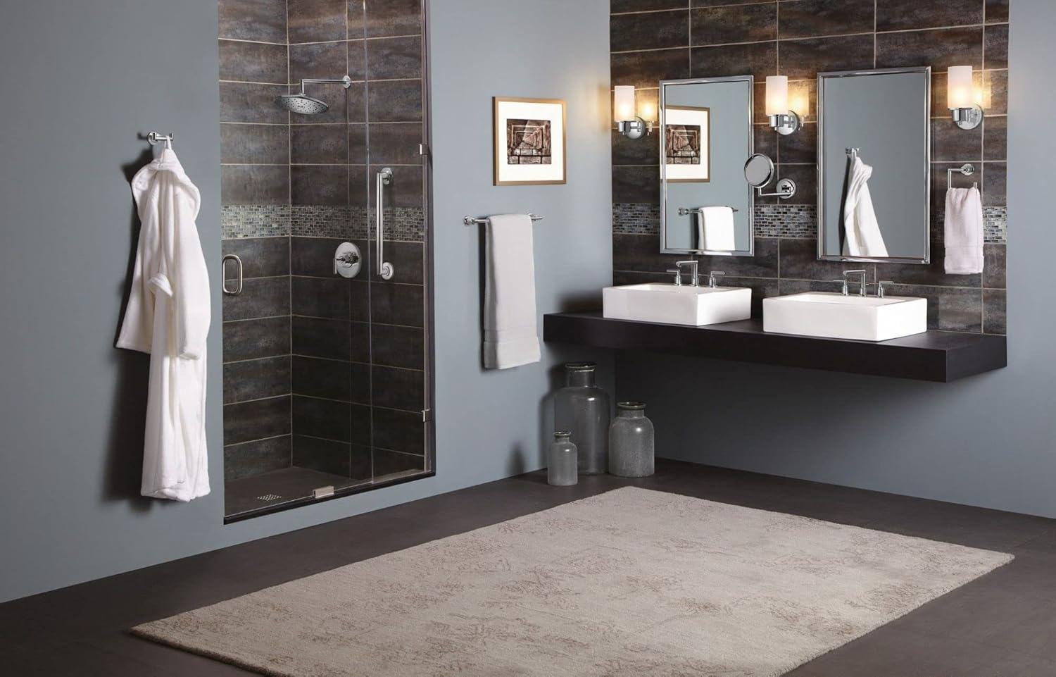 Moen YB0892CH Arris Dual-Sided Extendable Magnifying Mirror, Chrome