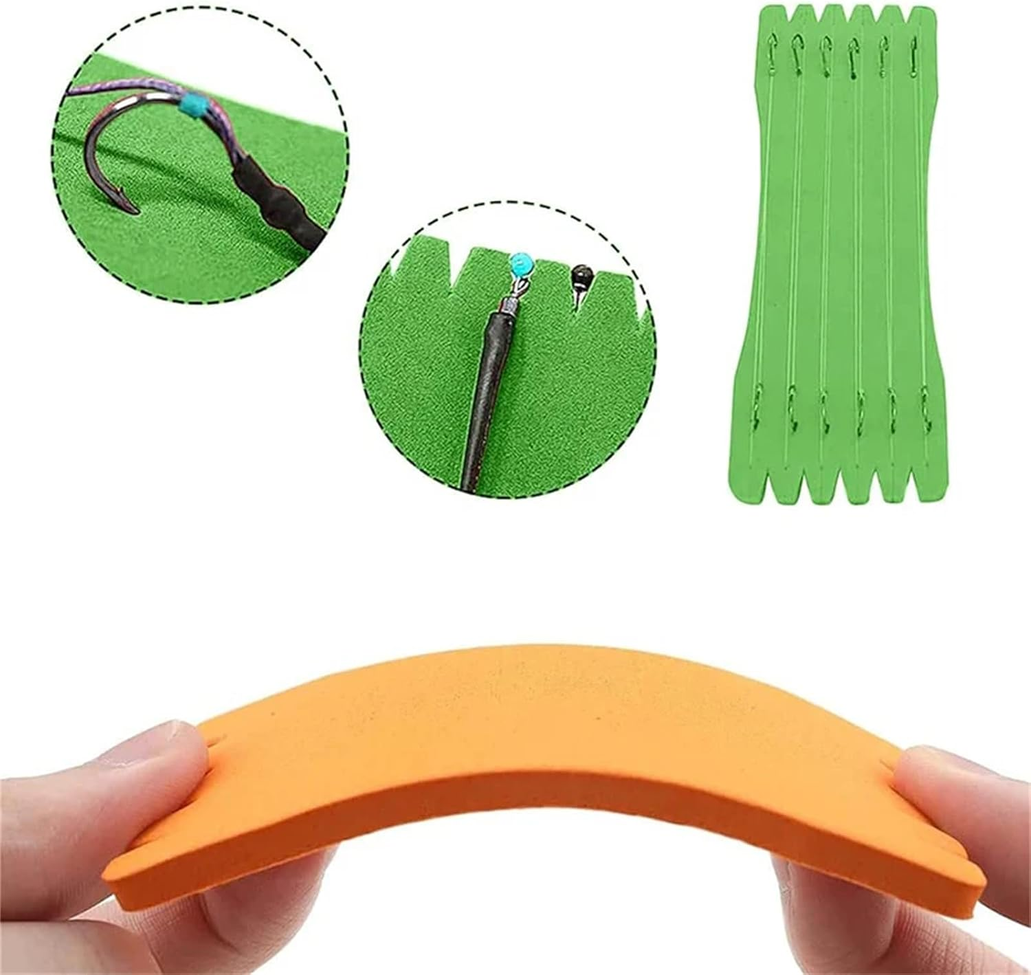 20 Pcs Fishing Leader Line Holder Foam Board,Fishing Hook Sponge Keeper,Fishing Winding Line Board,Fishing Hook Keeper for Holding Fishing Leader Line image number 2