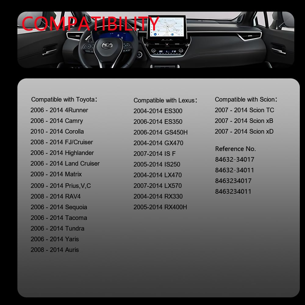 Automotive Cruise Control Switch Assembly Replaces 84632-34011 84632-34017 for 2010-2014 Toyota Corolla 2006-2014 Camry,Highlander 2017 Prius Scion 2017-2018 Lexus image number 5