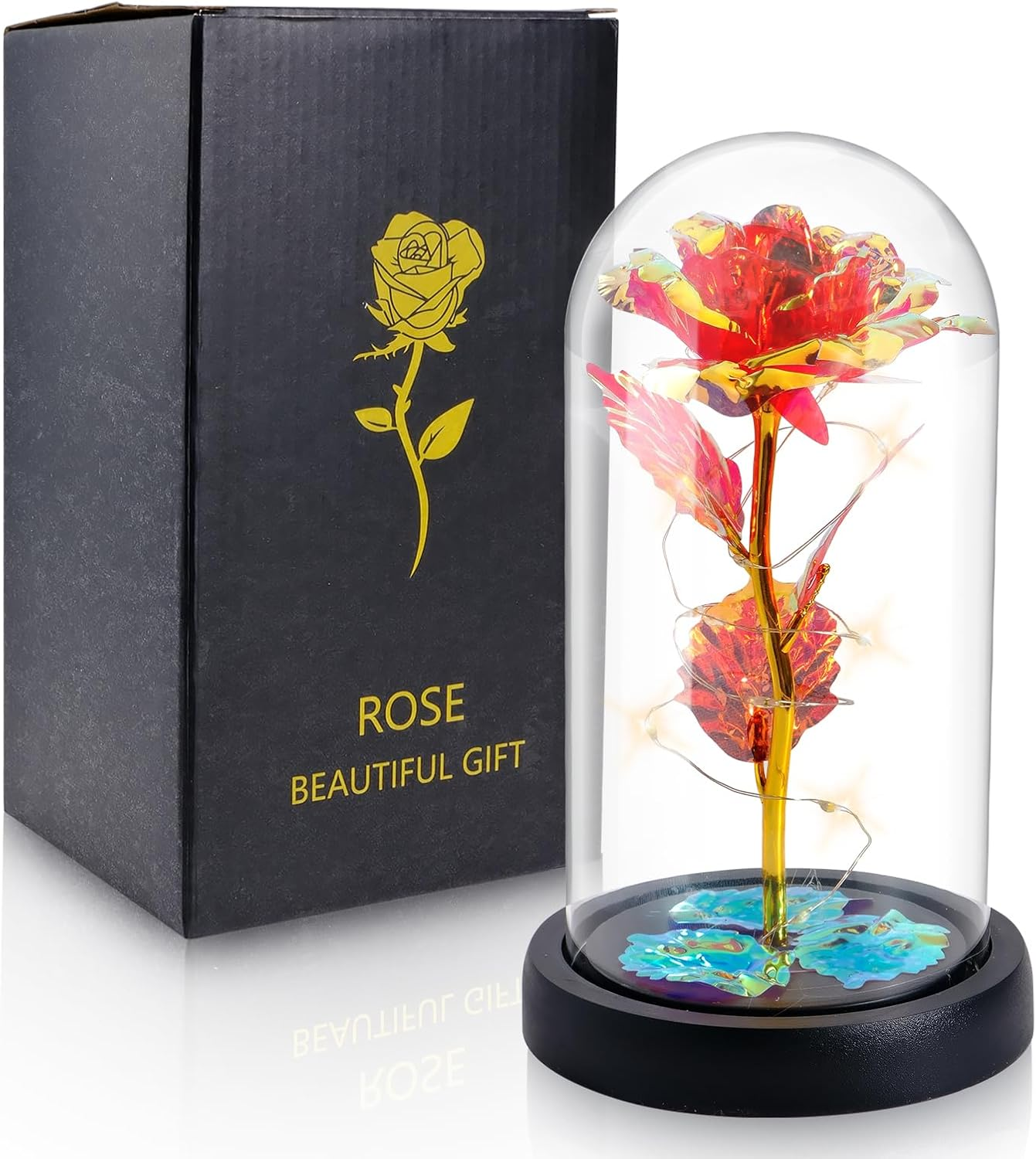 LIAN Rose Flower for Women, Forever Rose Flower Lamp, Mothers Day Flowers for Mom, Birthday Gifts Women, Rose Gifts. Valentine'S Day, Mother'S Day, Christmas, Anniversary, Birthday Gifts.