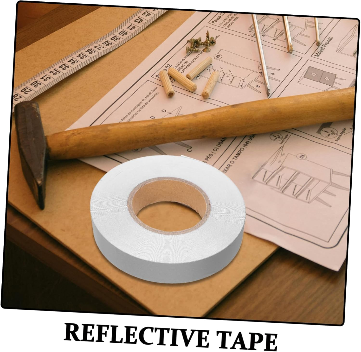 Amosfun Reflective Cloth High Brightness Adhesive Fabric Tape for Sewing Diy Safety Luggage Bicycles Vehicles image number 5